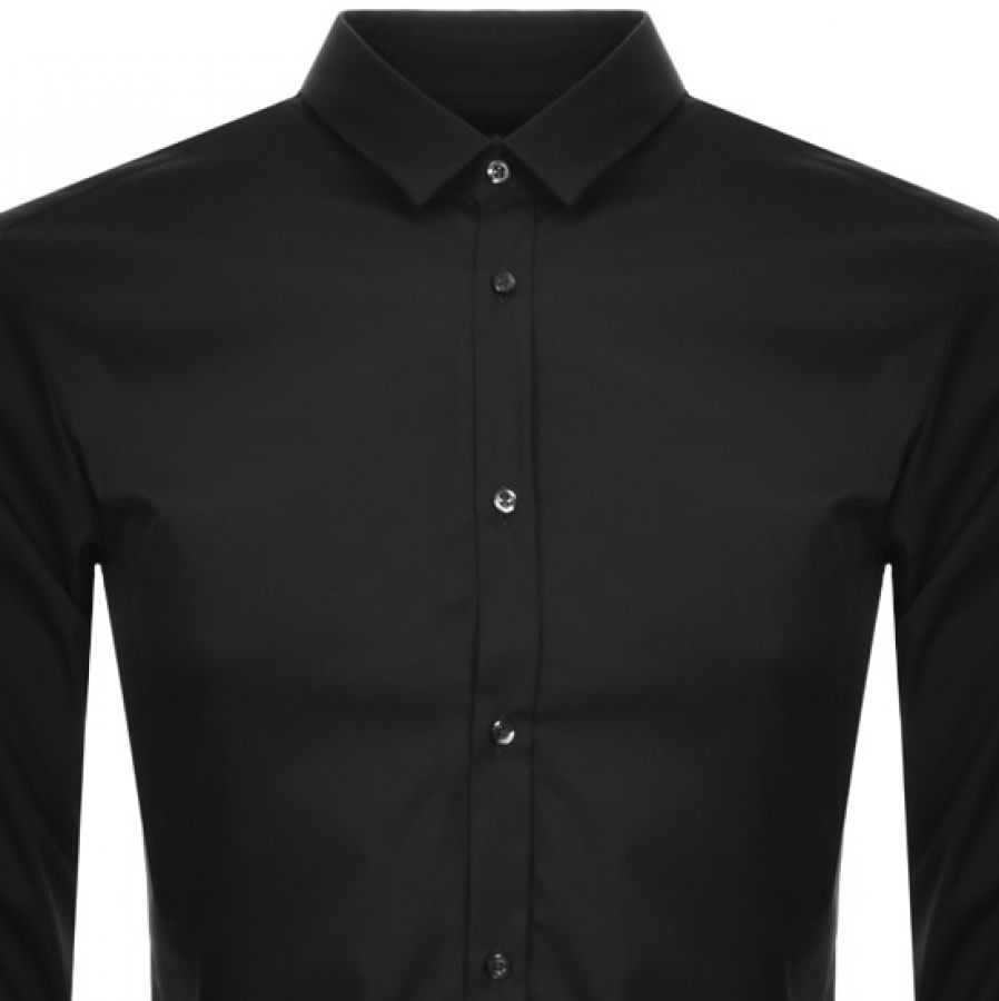 Alternative Image for ProductHUGO Long Sleeved Ero3 Logo Shirt Black2
